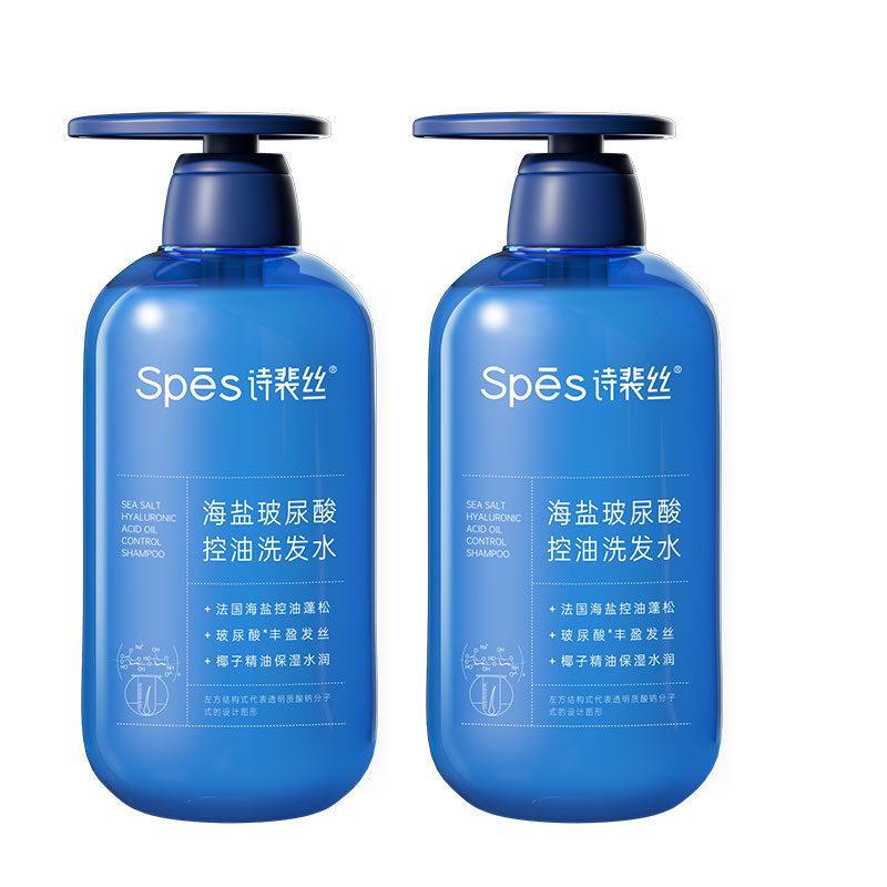 Spes 洗发水 500ml*2 海盐控油SPS-04 宝石蓝（单位：组）