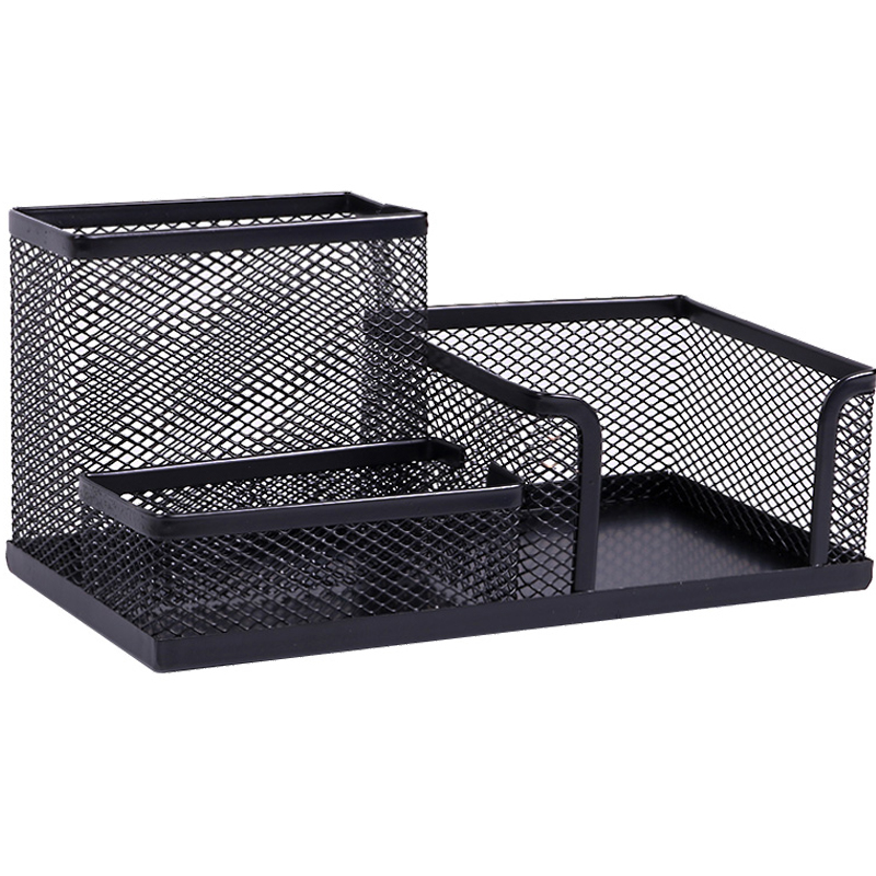 新绿天章 0126 200*100*100mm 金属网状多功能笔筒 黑色（单位：个 ）