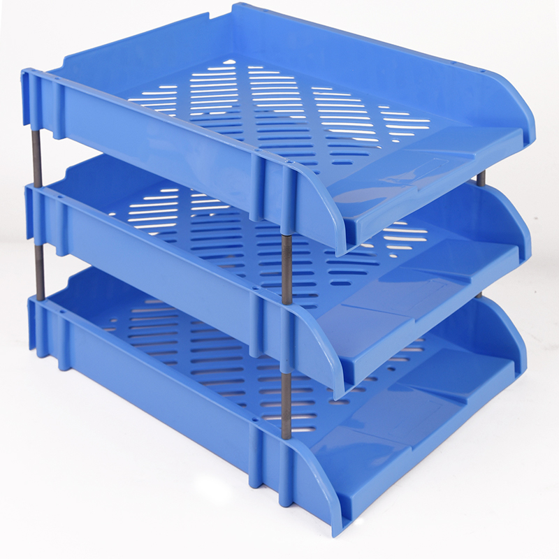 新绿天章 0173 260mm*330mm*255mm 三层文件座 宝石蓝（单位：个）