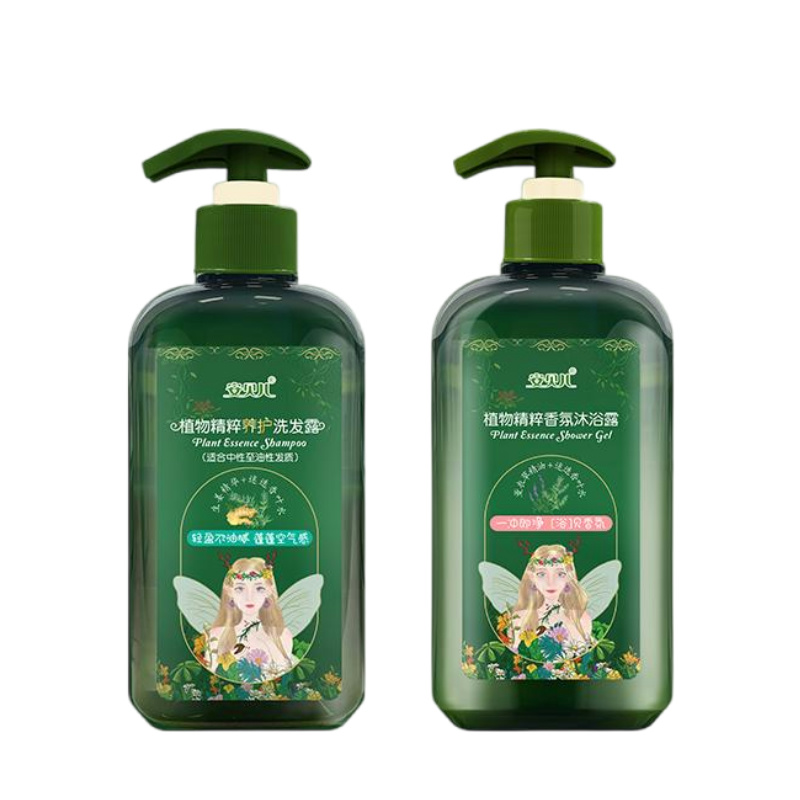 安贝儿 洗沐套装 460ml+460ml 油性发质 绿色（单位：套）