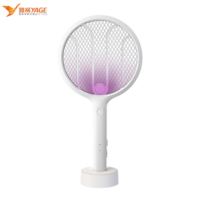 雅格 YG-D041 500mah锂电池 带紫光二合一电蚊拍 本白色（单位：个）