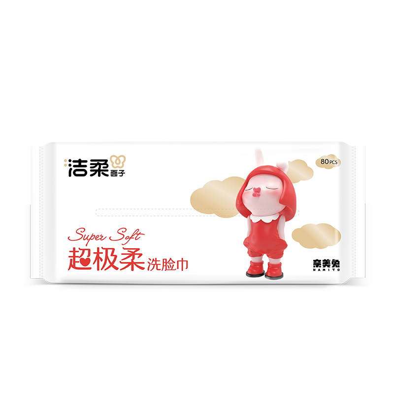 洁柔 UR002-01 80抽*1包 纸巾 白色（单位：包）