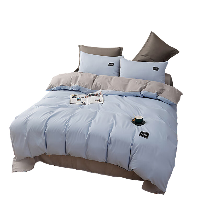 洁丽雅（Grace） 水洗棉套件-澜语 JLY-YHQ417 200x230cm 蓝色（单位：套）