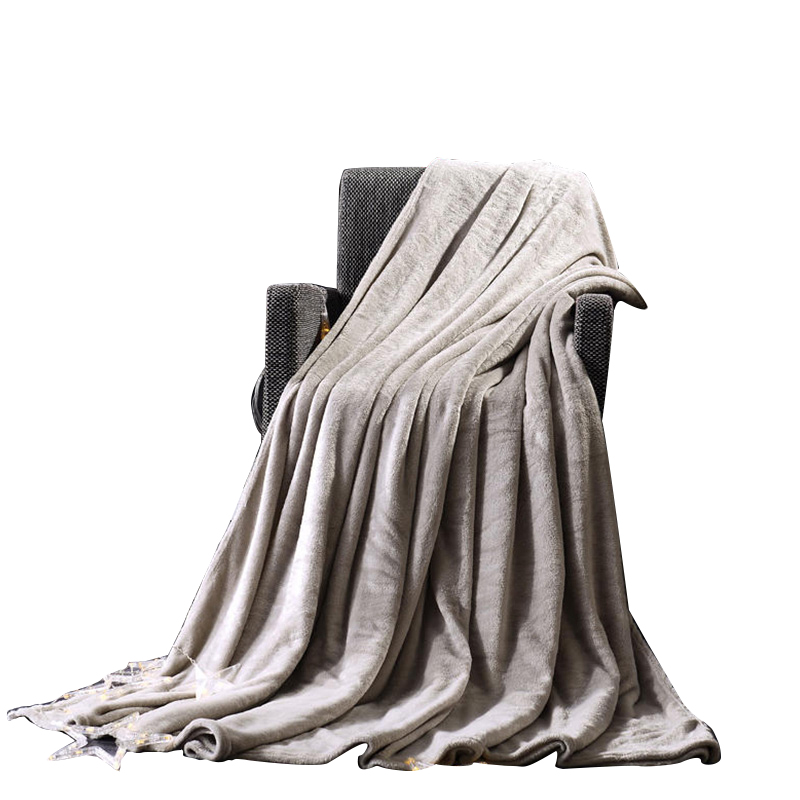 Cmierf Kuect CK-JF11043 180*200cm 纯色银灰法莱绒毛毯 银灰（单位：床）