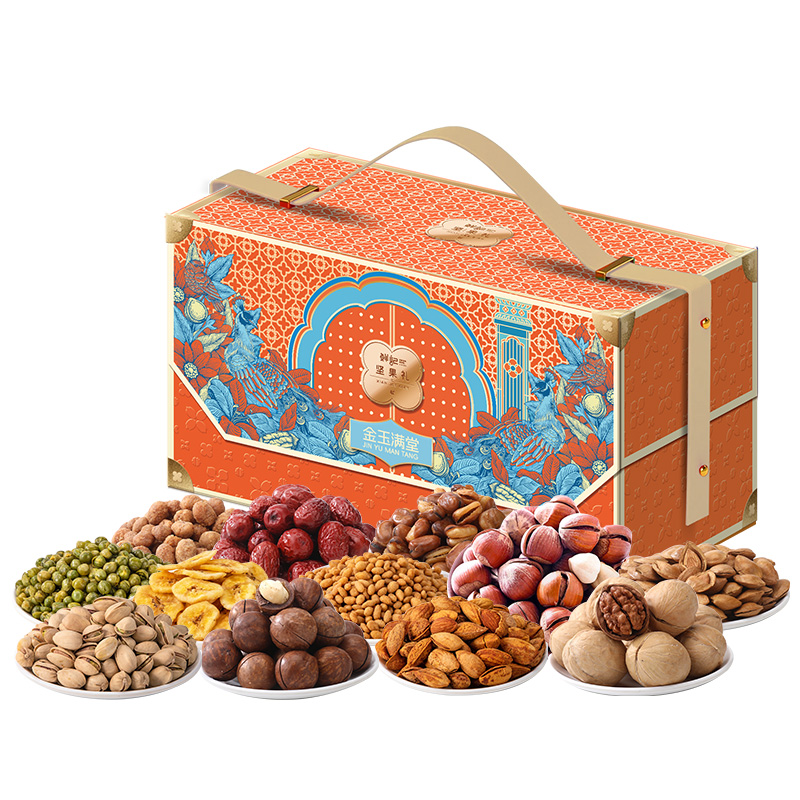 鲜记 金玉满堂 1668g 坚果礼 红色（单位：盒）