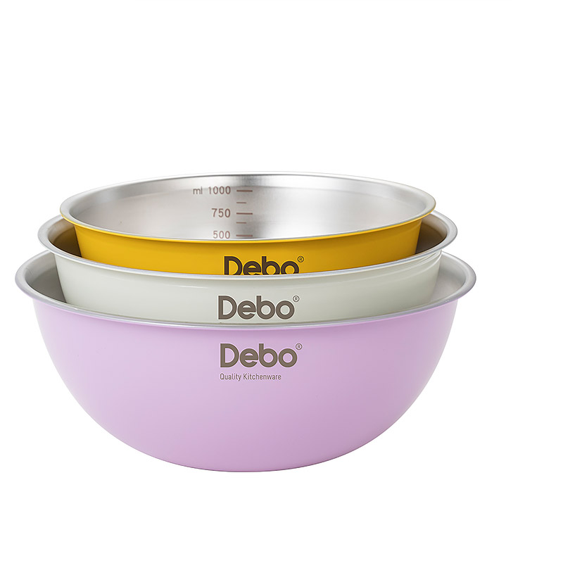 德铂（Debo） dep-929 套装3盆 厨房用具不锈钢 混色（单位：套）