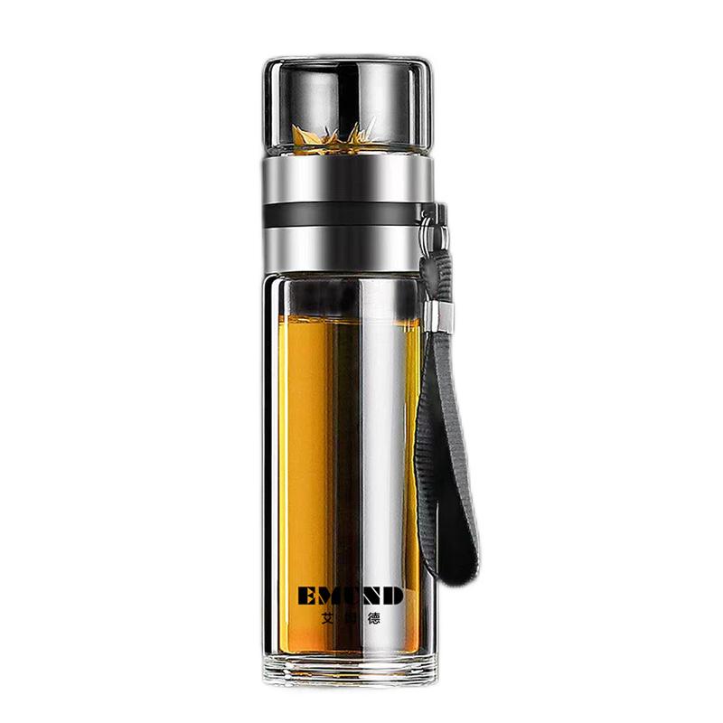 艾姆德（EMUND） DH-DL45 300ml+150ml 德隆双层茶水分离杯 银色（单位：个）