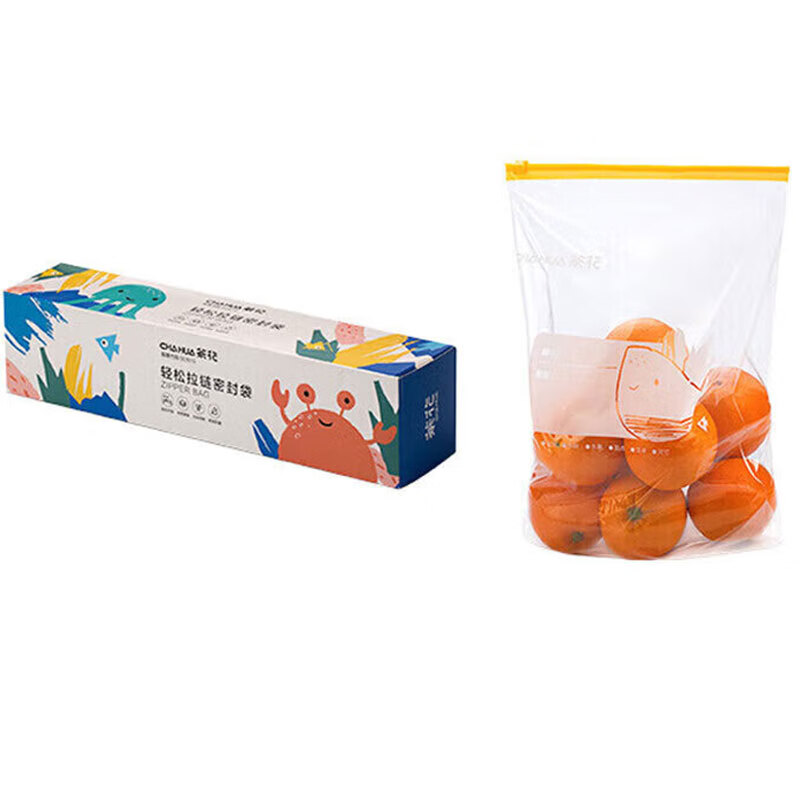 茶花（CHAHUA） 990101 26.5*32.5cm15只 生物系列密封袋 透明色（单位：包）