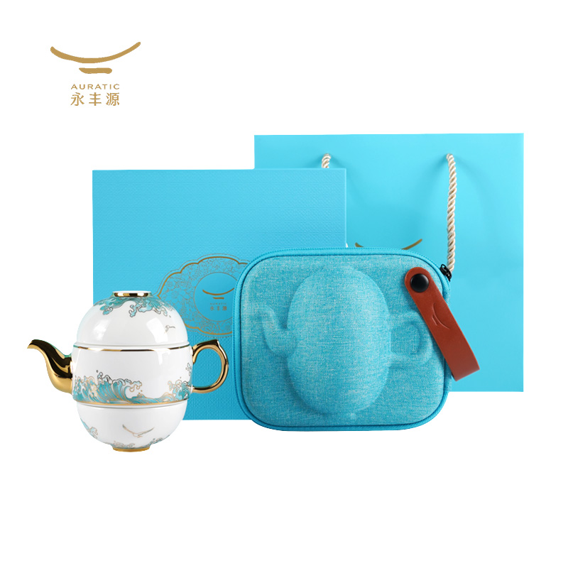 永丰源（auratic） SG23-201GE 130ml 海阔天高4头旅行茶具 白色（单位：套）