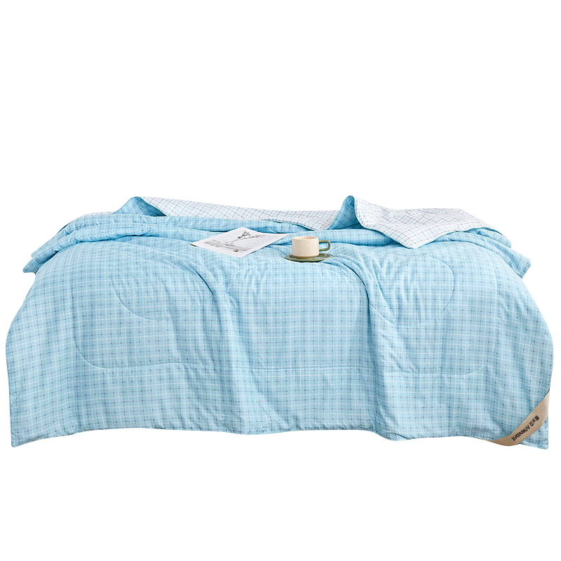 巴天弩（BATANUV） F-JF015 180*200cm 格子控361夏被 湖水蓝（单位：床）