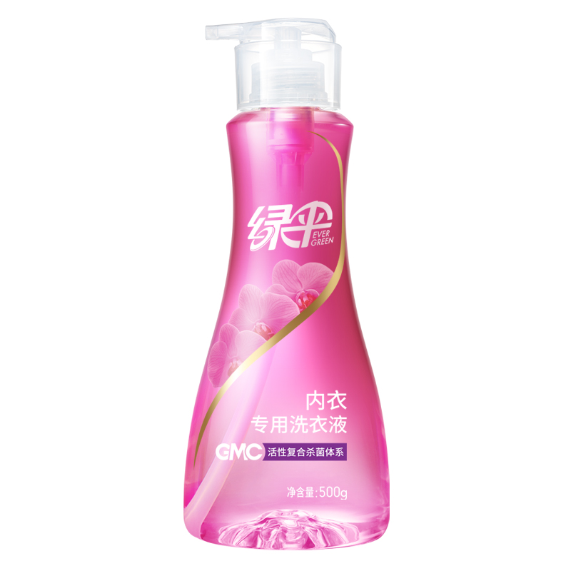 绿伞 GMC内衣洗衣液 500g 杀菌去渍柔护贴身 粉红（单位：瓶）