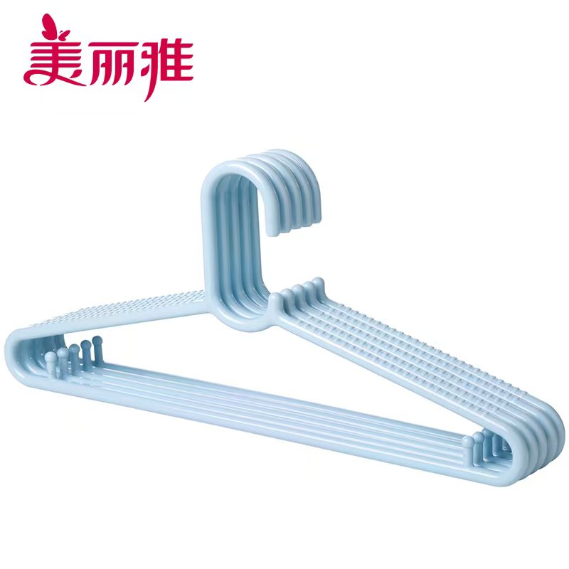 美丽雅（MARYYA） HC084933 5支装 宽肩防滑衣架 混色（单位：组）