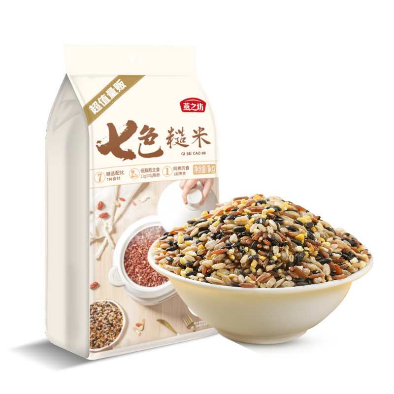 燕之坊 七色糙米 1kg 膳食营养丰富 拿铁色（单位：袋）