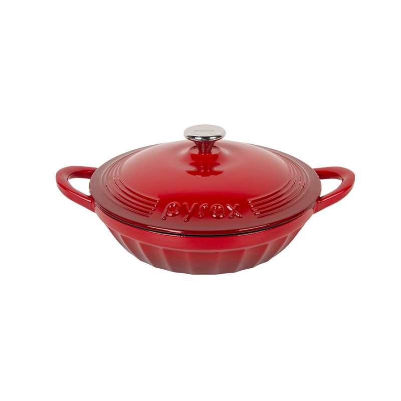 PYREX Pyrex尚厨釉彩珐琅锅 PX-SCYC27/HP 27CM海鲜锅 红色（单位：套）