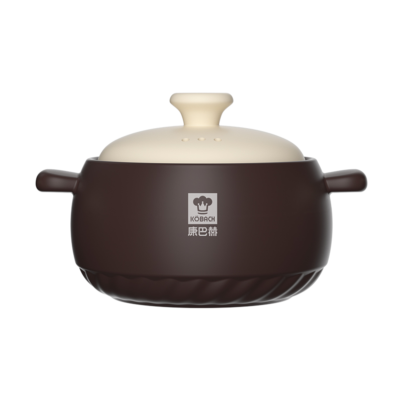 康巴赫 KBY-T3500 3.2L 悦享系列养生陶瓷汤煲 棕色（单位：个）