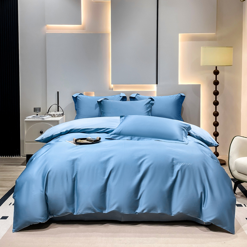 晚安家纺 60支净界长绒棉臻品四件套-蓝 200*230cm 100%棉 宝石蓝（单位：套）