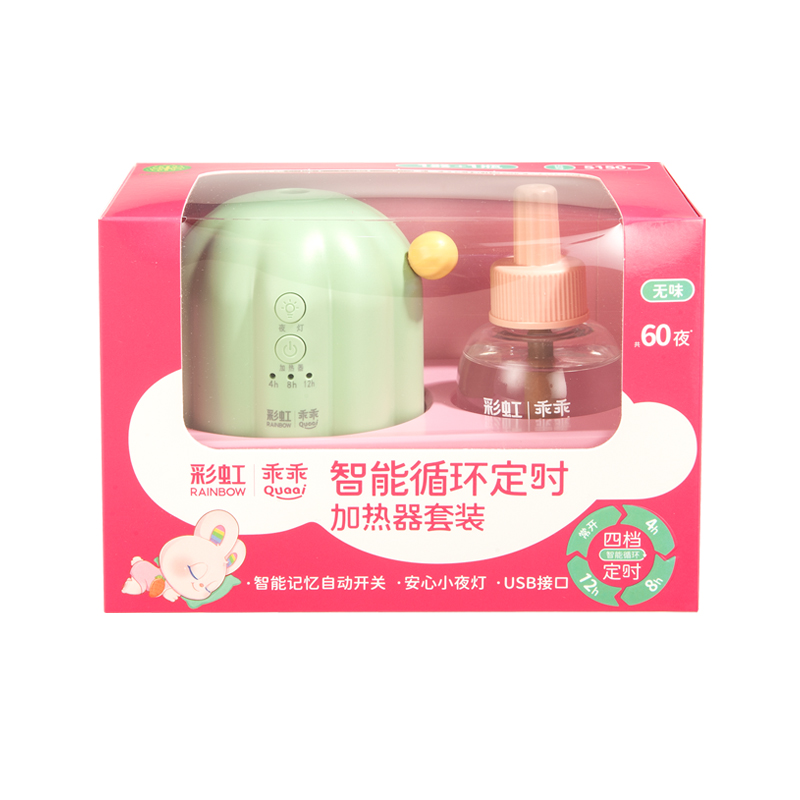 彩虹（rainbow） 5130 1瓶+1器 驱蚊液定时加热 红色（单位：盒）
