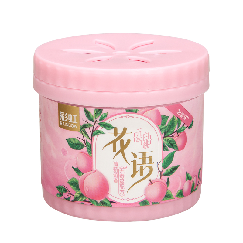 彩虹（rainbow） R6301Z-5 78g*5 固体清香剂-元气白桃 粉色（单位：组）