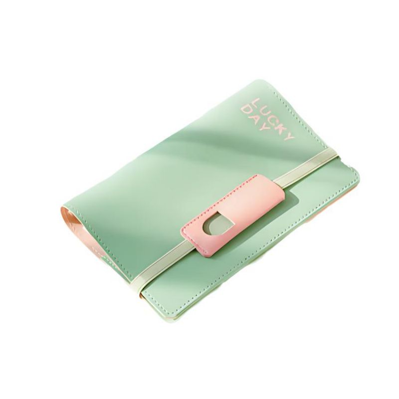 三年二班 BF01-258 芭乐 皮面绑带本皮面本记事  绿色（单位：本）