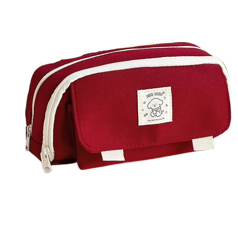 三年二班 5030960 大容量多层 双拉云朵笔袋 红色（单位：个）