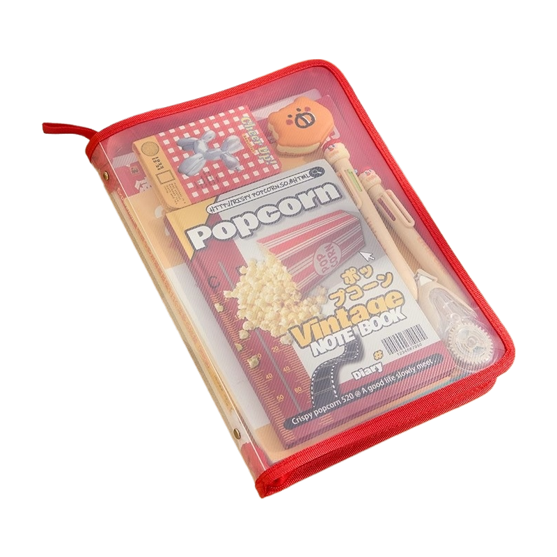 三年二班 5010435 325*235mm 拉链文件袋 红色（单位：个）