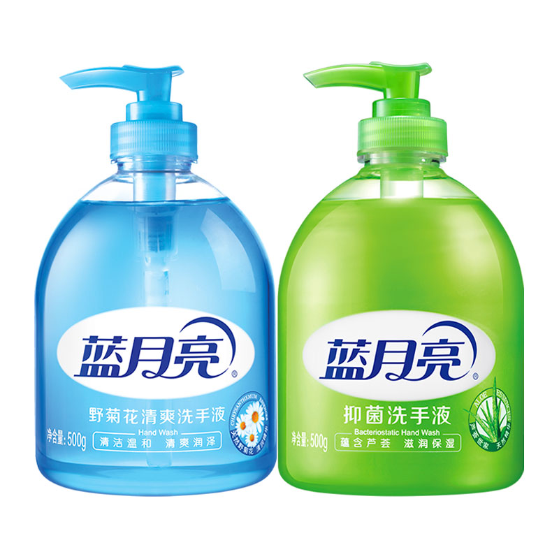 蓝月亮 泡沫丰富滋润 500g*2 洗手液1kg套装 蓝色（单位：套）