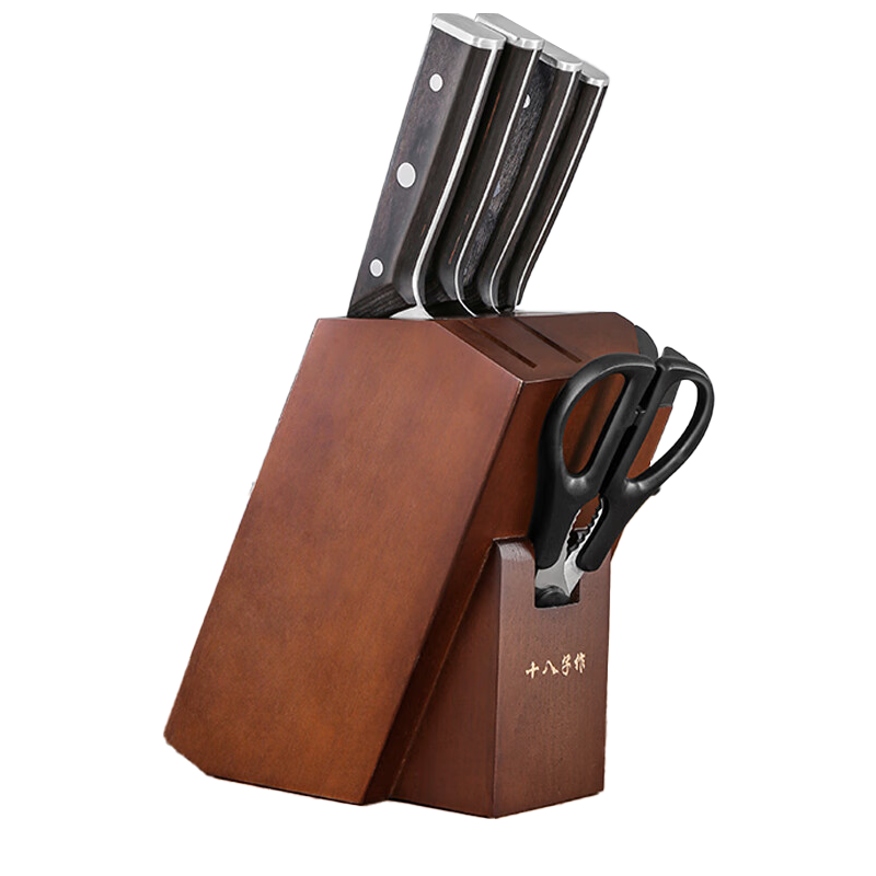 十八子作 青锋刀具六件套SL2356（单位：套） 黑彩木刀柄 银色