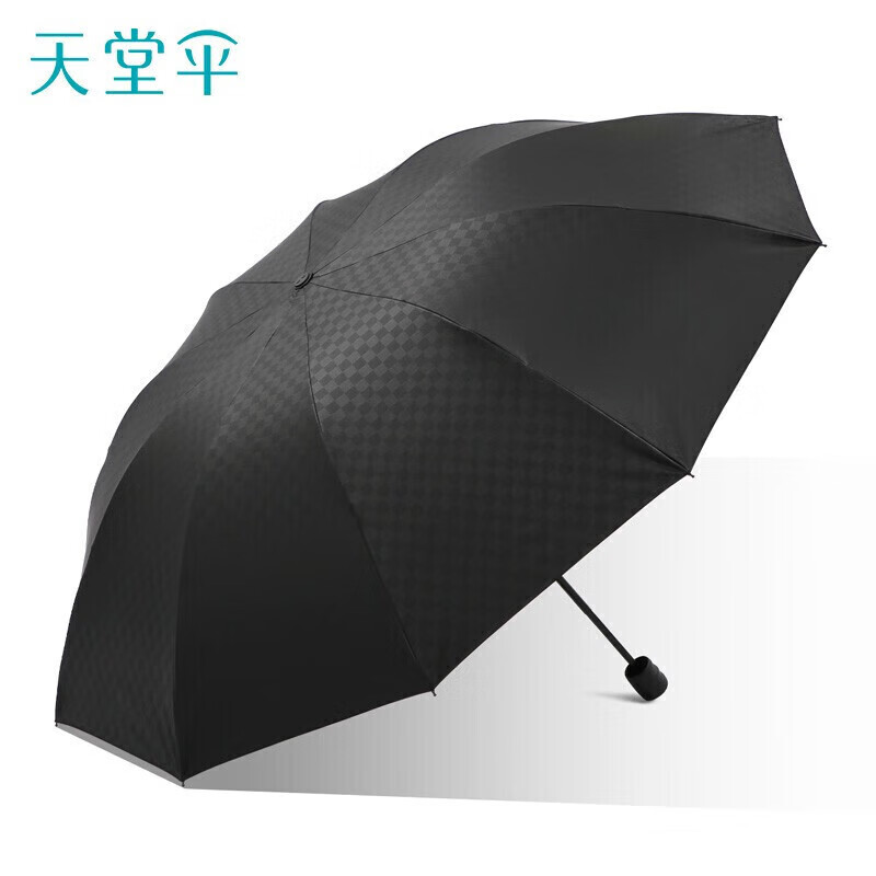 天堂【31125E独具一格】 双人三折 10骨双人超大号/把 曜石黑