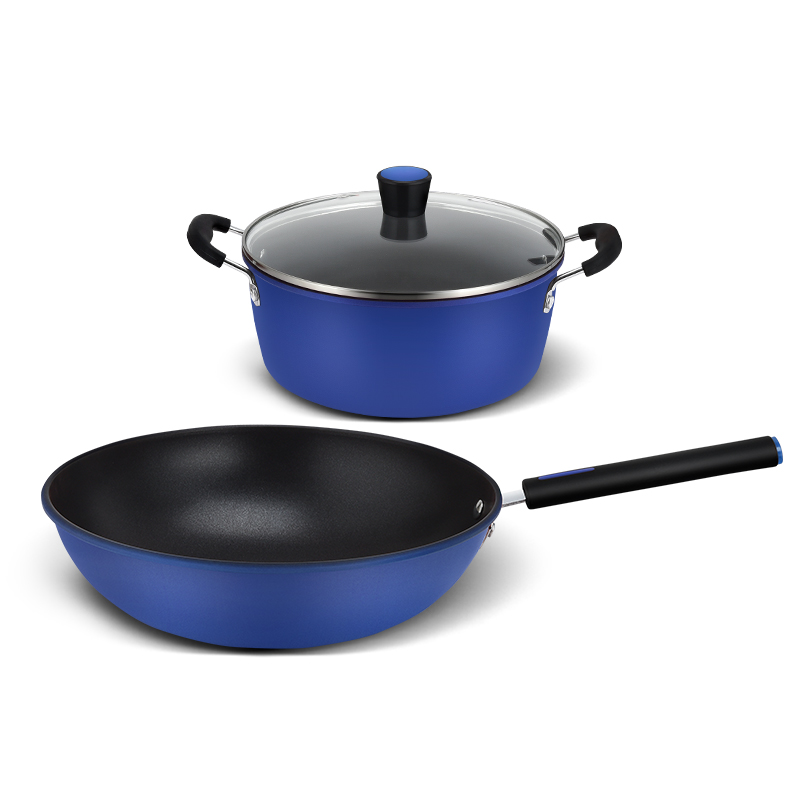 Haner韩尔-蓝之韵不粘两件套HR-LY302（单位：套） 蓝色