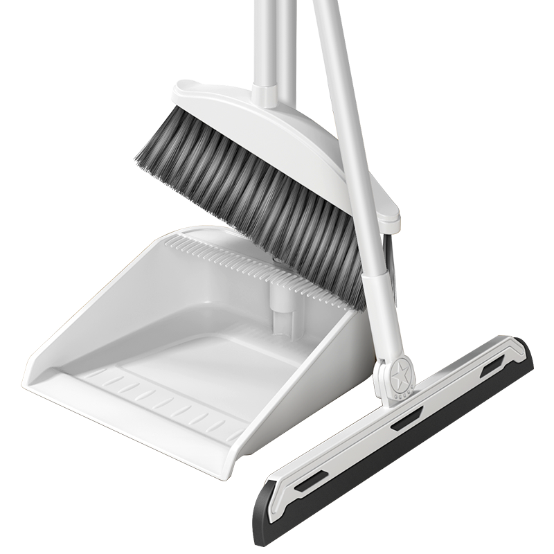 艺姿扫把簸箕组合三件套 防风梳齿扫把簸箕套装 魔术水刮地刮YZ-S108 钢琴白
