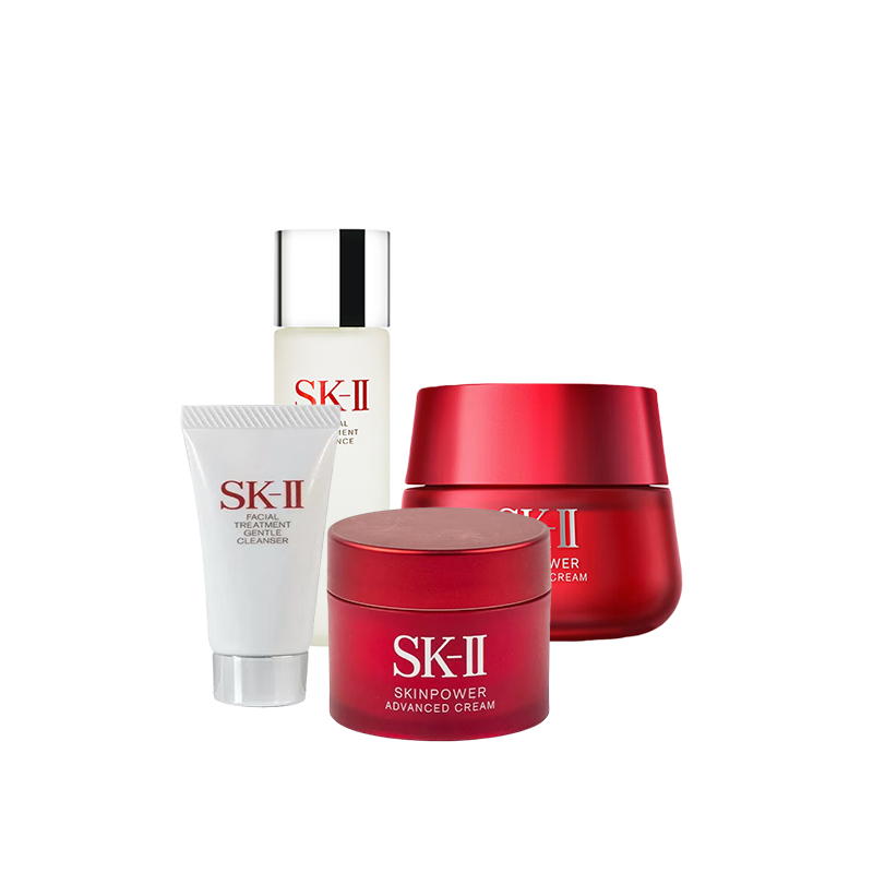 神仙水（SK-II） 经典 神仙水75ml+面霜80g+洁面20g+面霜15g 水霜套装 枫叶色（单位：套）