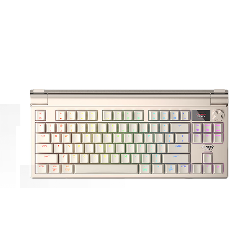 CHERRY MX 8.3 红轴  8K扫描率 铝合金机身 Gasket结构 热插拔 蓝牙三模 无线键盘 浅金色（单位：把）