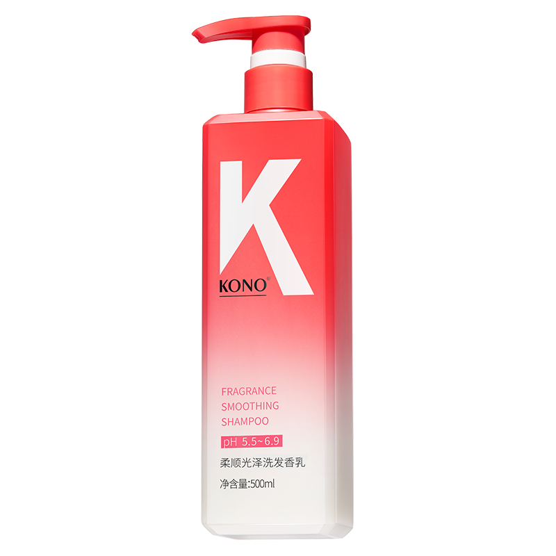KONO 卡厘香氛柔顺洗发水 500ml 柔顺蓬松洗发香乳 红色（单位：瓶）