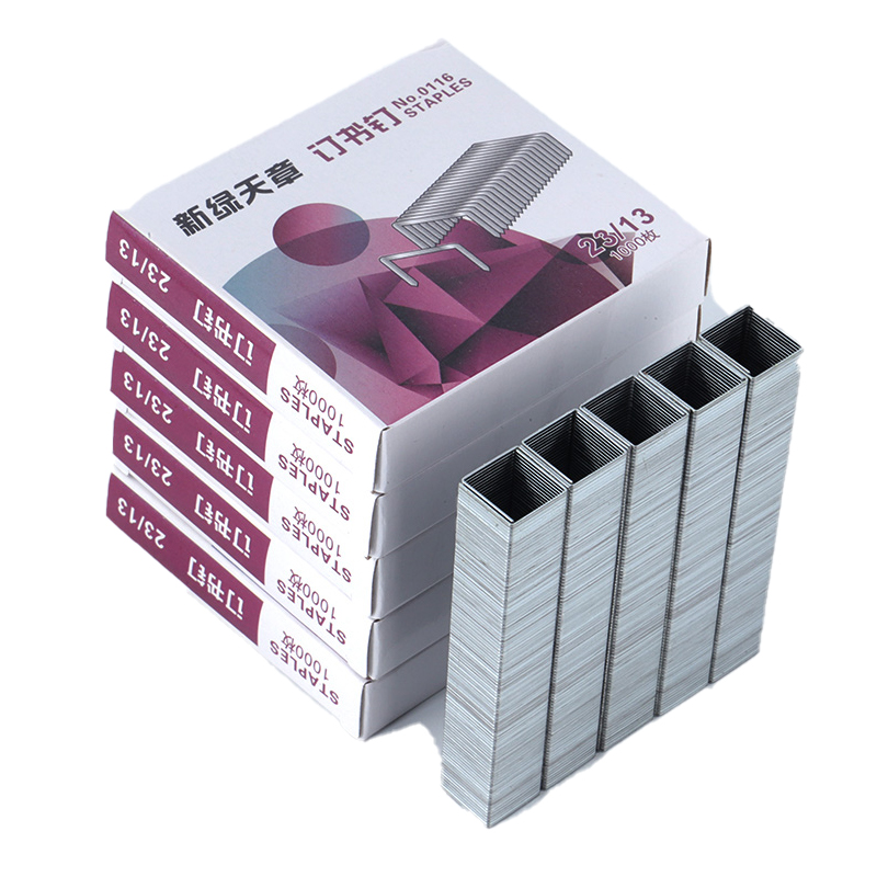 新绿天章 0206 23/13 5盒 订书针 银色（单位：组）