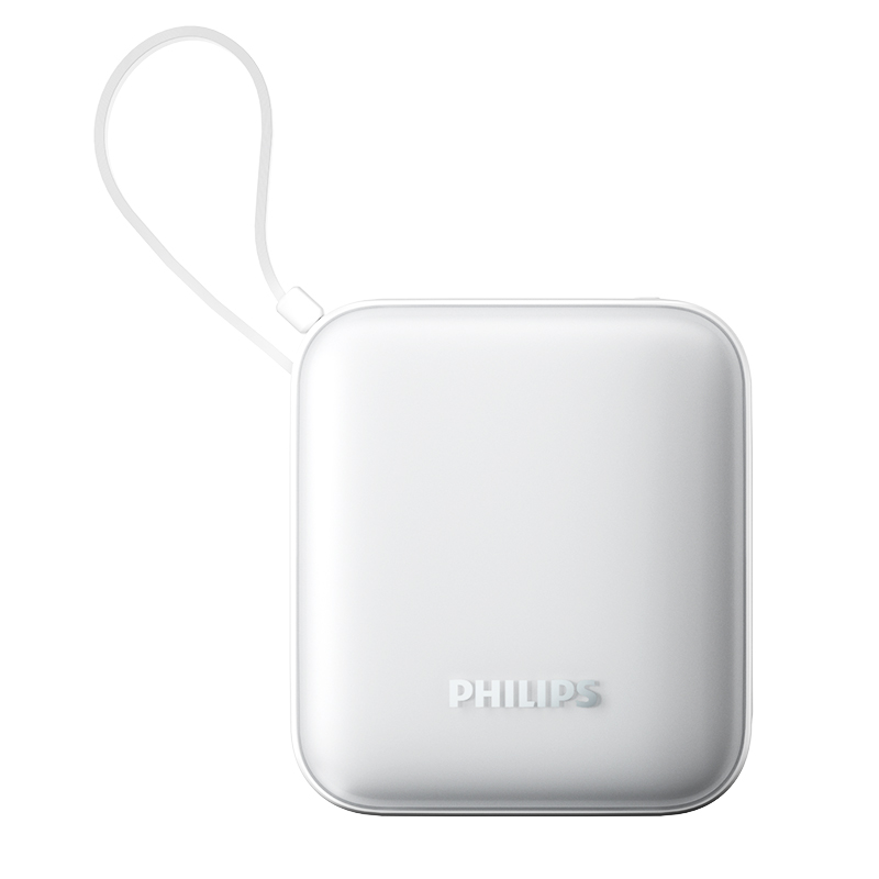飞利浦（PHILIPS） DLP2217W/93 10000毫安 充电宝自带线  白色（单位：个）