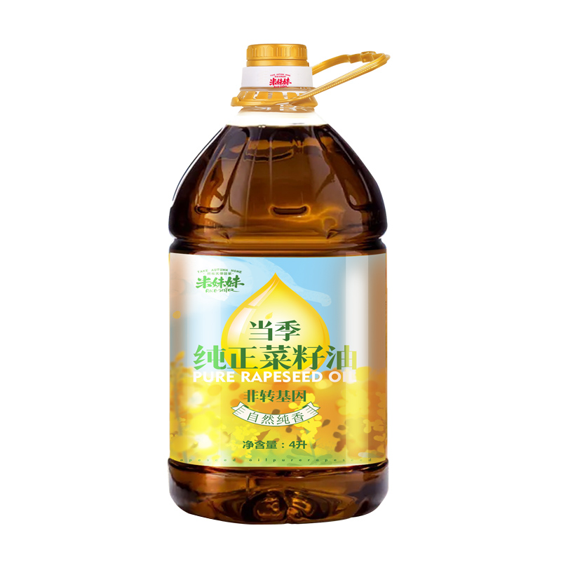 米妹妹（MIMEIMEI） 纯正菜籽油 4L*1 非转基因 混色（单位：桶）