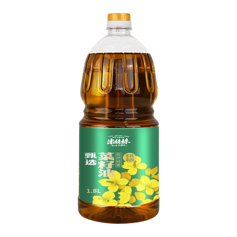米妹妹（MIMEIMEI） 甄选菜籽油 1.8L 非转基因 绿色（单位：瓶）