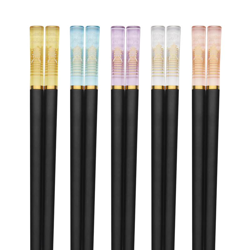 唐宗筷 C1231 5双装 抗菌合金筷子 黑色（单位：组）