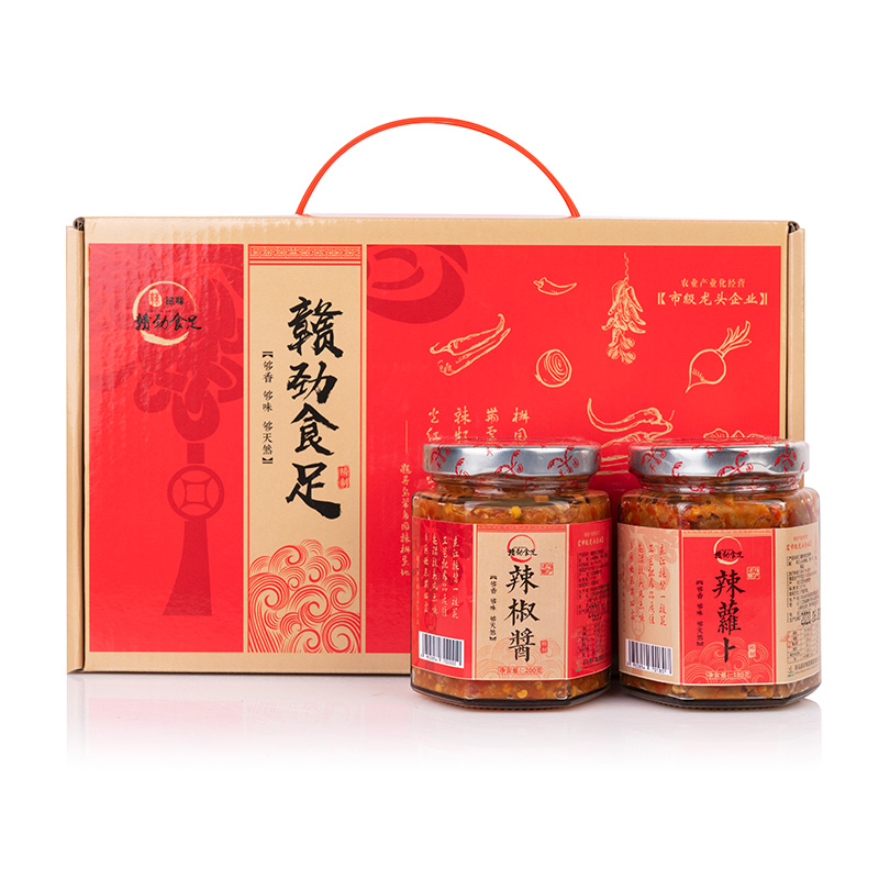 赣劲食足 腌制品 380g 辣椒酱+辣萝卜 红色（单位：盒）