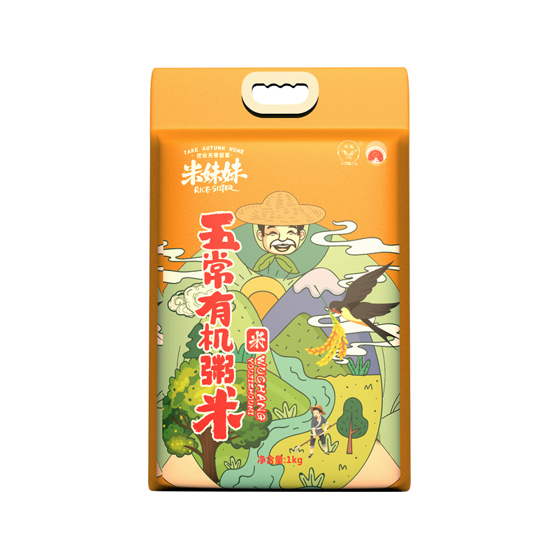 米妹妹（MIMEIMEI） 五常粥米 1kg 米妹妹五常粥米1KG 黄色（单位：袋）