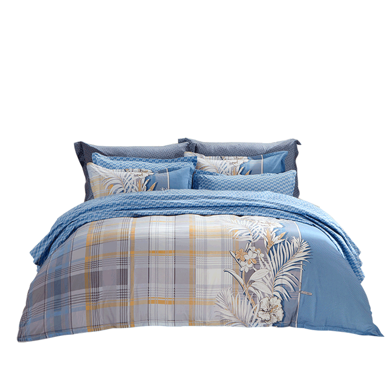 富安娜 翎羽星辰四件套 203*229cm（单位：套）蓝色