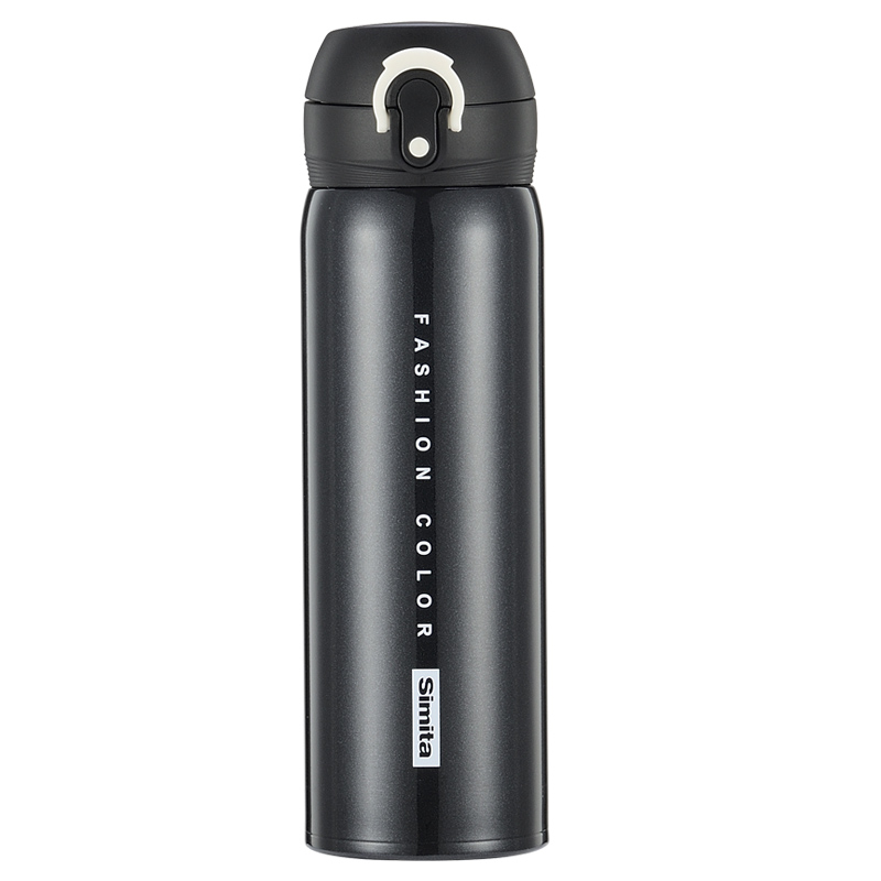 施密特（Simita） 不锈钢保温杯 500ml 保温杯 黑色（单位：个）