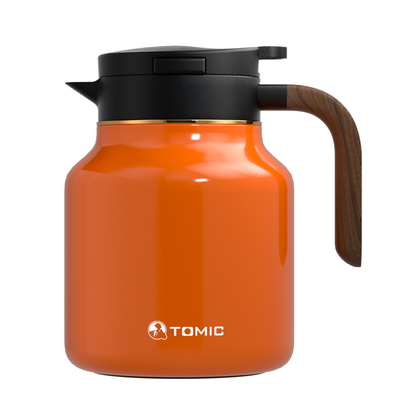 特美刻（TOMIC） 显温陶瓷防粘内胆 1.5L 保温壶 爱马仕橙（单位：个）