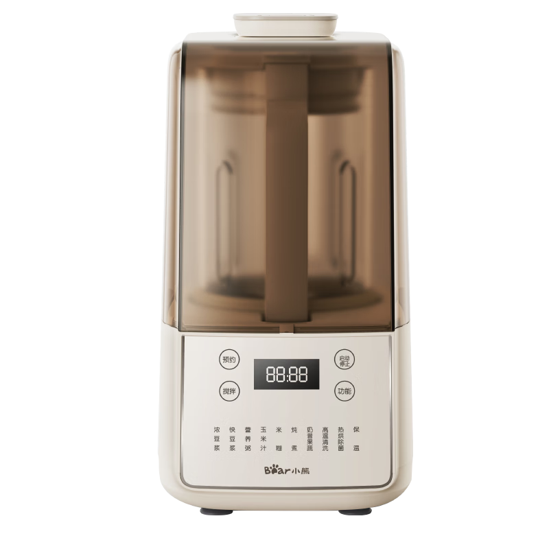 小熊（Bear）低音降噪破壁机 1.5L家用豆浆机榨汁机PBJ-F01G1/台 白色