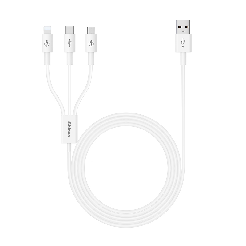 新科（Shinco） GT05 0.04kg 一拖三5A快充数据线 白色（单位：条）