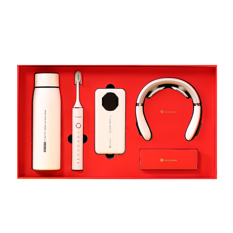 豹牌（BAOPAI） BP-T67 （颈椎按摩仪+电动牙刷+温显保温杯+10000毫安快充充电宝 远行套装 白色（单位：套）