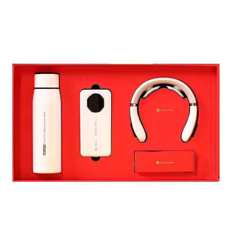 豹牌（BAOPAI） BP-T65 （颈椎按摩仪+充电宝+保温杯） 乐途套装 白色（单位：套）