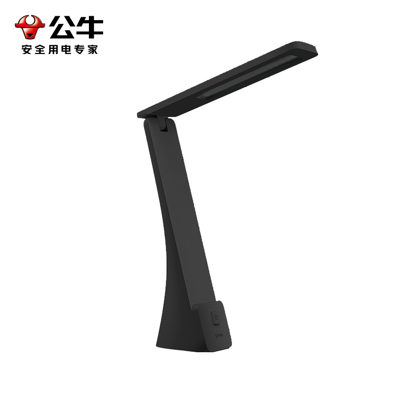 公牛（BULL） ML-J002Y-DS 额定功率5W 充插两用带小夜灯台灯 黑色（单位：台）