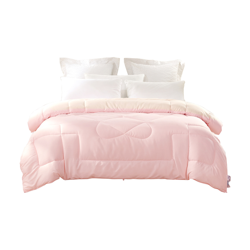 水星家纺 509644 200cm&times;230cm 爱丽丝抗菌七孔春秋被 粉色 粉色（单位：床）