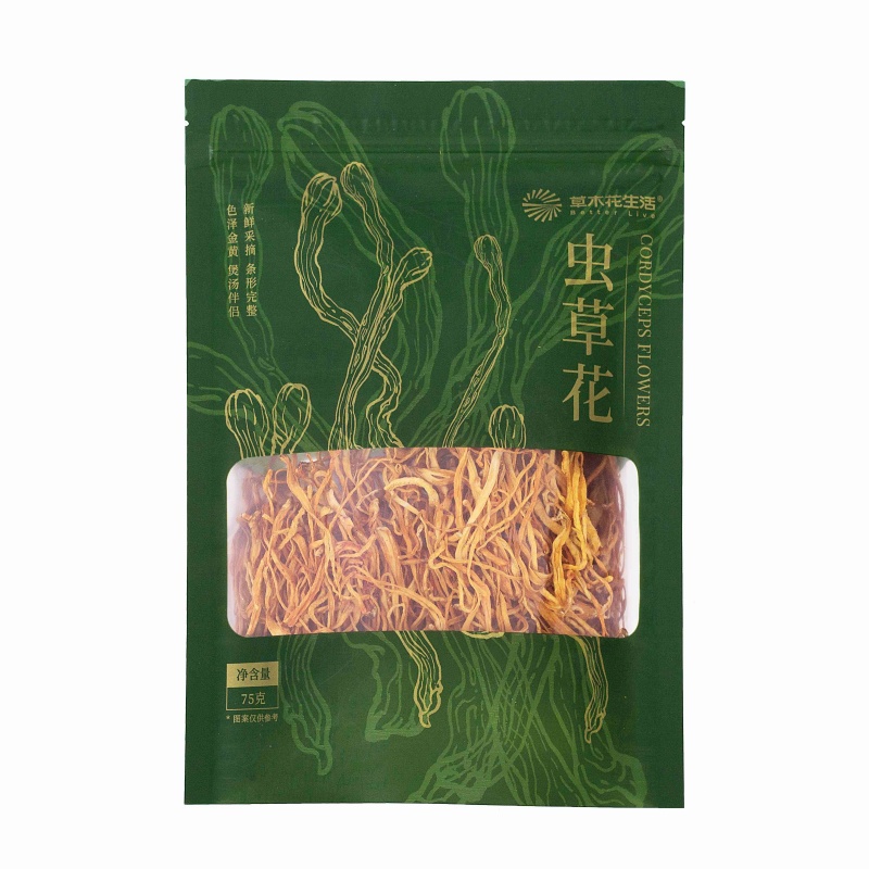 草木花生活 条形完整 ，色泽金黄 75g 虫草花 绿色（单位：袋）